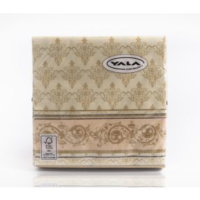 PAPÍR SZALVÉTA 20 DARABOS 3 RÉTEGŰ  KRÉM MINTÁS