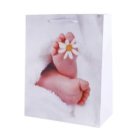 PAPÍRTASAK, FÉNYES, BÉBITALP VIRÁGGAL