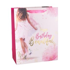 PAPÍRTASAK MATT HOT STAMP HAPPY BIRTHDAY BAUTIFUL GIRL