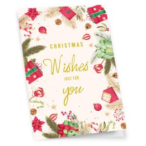   KÉPESLAP, CHRISTMAS WISHES JUST FOR YOU FELIRAT, AJÁNDÉKOK