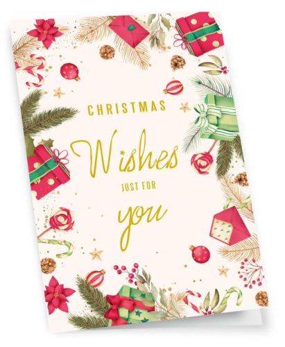 KÉPESLAP, CHRISTMAS WISHES JUST FOR YOU FELIRAT, AJÁNDÉKOK