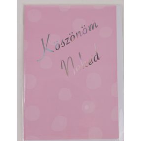 KÉPESLAP, KÖSZÖNÖM NEKED FELIRATTAL, LILA