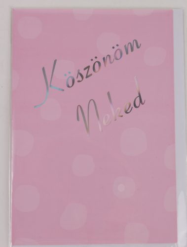 KÉPESLAP, KÖSZÖNÖM NEKED FELIRATTAL, LILA