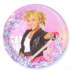 DISNEY PARTY PAPÍR TÁNYÉR, 10 DARABOS, HANNAH MONTANA