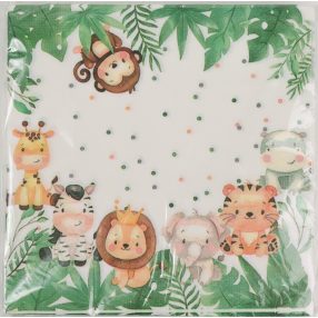 PARTY PAPÍR SZALVÉTA, 20 DARABOS, DZSUNGEL ÁLLATOS