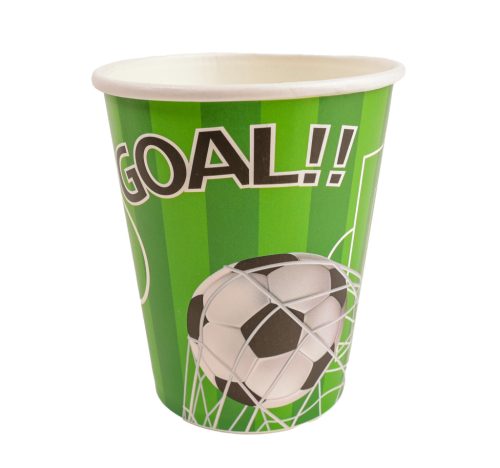 PARTY PAPÍR POHÁR, 10 DARABOS, FOCILABDA MINTÁS