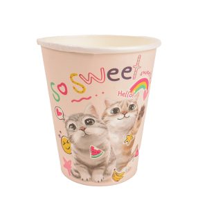 PARTY PAPÍR POHÁR, 10 DARABOS, MACSKÁS