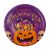 PARTY PAPÍR TÁNYÉR, 10 DARABOS, HALLOWEEN MINTÁS, LILA