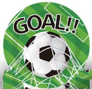 PARTY PAPÍR TÁNYÉR, 10 DARABOS, FOCILABDA MINTÁS