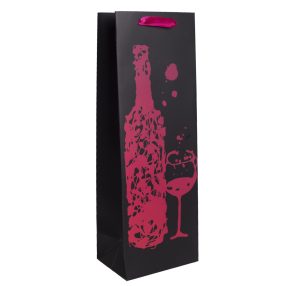 PAPÍRTASAK BOROS  MATT 12X36 FEKETE PINK