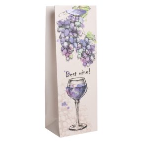   PAPÍRTASAK BOROS MATT, LILA SZŐLŐ ÉS BOR,  BEST WINE  FELIRAT