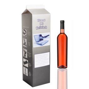   PAPÍRDOBOZ ITALOS, TEJESDOBOZ ALAKÚ, UTAZÓ PC KELLÉKEK FELIRAT