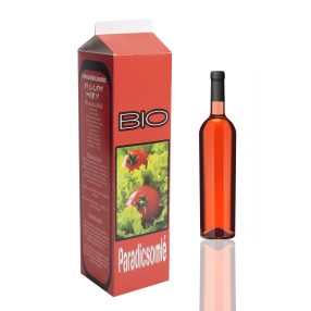   PAPÍRDOBOZ ITALOS, TEJESDOBOZ ALAKÚ, BIO PARADICSOMLÉ FELIRAT