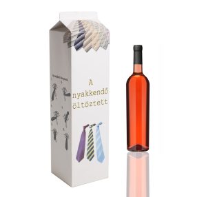   PAPÍRDOBOZ ITALOS, TEJESDOBOZ ALAKÚ, A NYAKKENDŐ ÖLTÖZTET FELIRAT