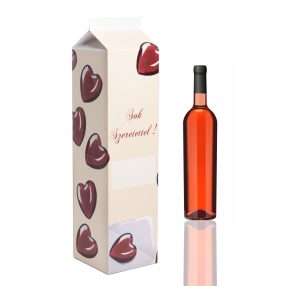   PAPÍRDOBOZ ITALOS, TEJESDOBOZ ALAKÚ, SOK SZERETETTEL FELIRAT