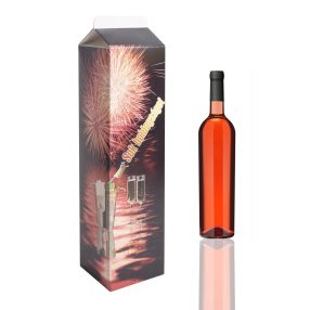   PAPÍRDOBOZ ITALOS, TEJESDOBOZ ALAKÚ, PEZSGŐS SOK BOLDOGSÁGOT! FELIRAT