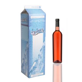 PAPÍRDOBOZ ITALOS, TEJESDOBOZ ALAKÚ, ÁSVÁNYVÍZ FELIRAT