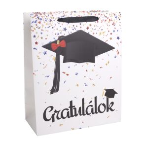 PAPÍRTASAK MATT, BALLAGÓS SAPKA,  GRATULÁLOK  FELIRATTAL