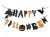 HALLOWEEN DEKORÁCIÓ, FILC GIRLAND, FEKETE NARANCSSÁRGA