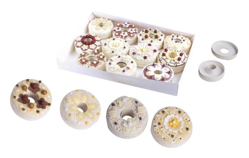 PAPÍR MUFFINOS AJÁNDÉKDOBOZ, VANILIÁS FÁNK
