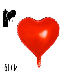 LUFI METÁL SZÍV PIROS  61CM