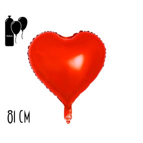 LUFI METÁL, SZÍV ALAKÚ, PIROS