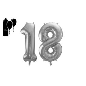 LUFI METÁL, SZÁM, 18-AS, SZETTBEN, MATT EZÜST