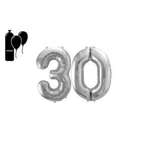 LUFI METÁL, SZÁM, 30-AS, SZETTBEN, MATT EZÜST