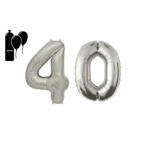 LUFI METÁL, SZÁM, 40-AS, SZETTBEN, MATT EZÜST