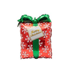   KARÁCSONYI DEKORÁCIÓ, FÓLIA LUFI, AJÁNDÉK CSOMAG FORMÁJÚ