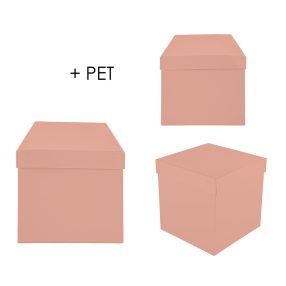   PAPÍRDOBOZ SZETT MŰANYAG BETÉTTEL, 3 DARABOS, KOCKA ALAKÚ, MISTIC PÚDER