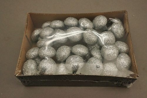FOAM GOMBA 36 DARABOS  DARABOS GLITTER EZÜST