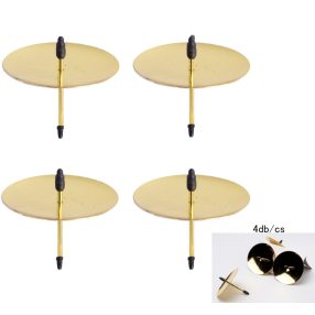 GYERTYATÜSKE SZETT, 4 DARABOS, FÉNYES ARANY