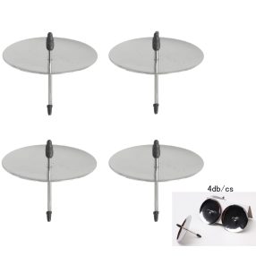 GYERTYATÜSKE SZETT, 4 DARABOS, FÉNYES EZÜST