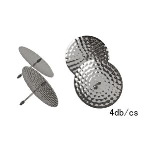 GYERTYATÜSKE SZETT, 4 DARABOS, HEXA MINTÁS, FÉNYES EZÜST