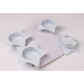 FÉM MT*4 ÁLLÓ CSILL.M.FEHÉ7