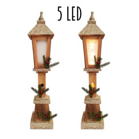 DEKOR VILÁGÍTÓ FA UTCAI LÁMPA, 5 LEDDEL, ARANY TETŐVEL