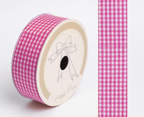 SZÖVET SZALAG KOCKÁS PINK