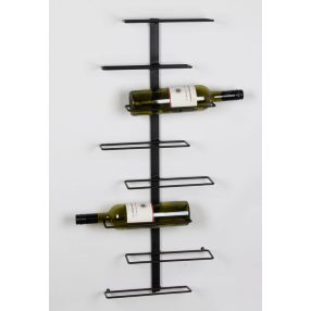 FÉM BORTARTÓ, FALRA SZERELHETŐ, 8 RÉSZES, FEKETE