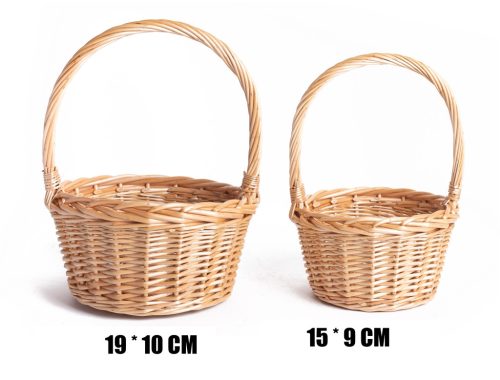 KOSÁR, FONOTT, KÖR ALAKÚ, SZETTBEN, 2 DARABOS, FÜLLEL, MÉZ SZÍNŰ