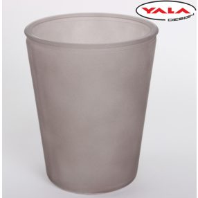 ÜVEG KASPÓ V ALAKÚ KÖR  HOMOKFÚJT BARNA