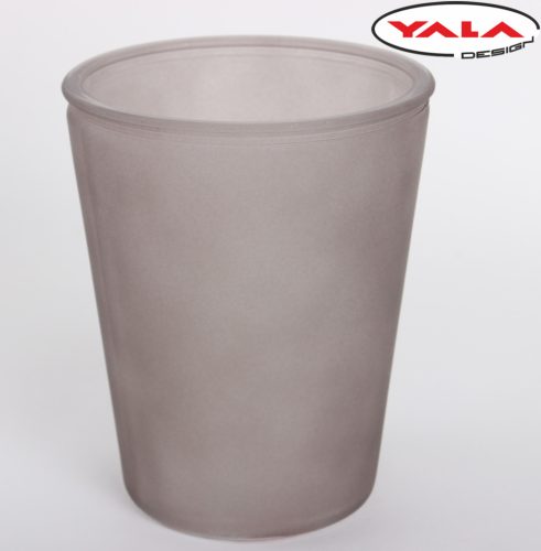 ÜVEG KASPÓ V ALAKÚ KÖR  HOMOKFÚJT BARNA