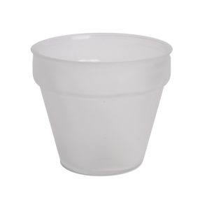 ÜVEG KASPÓ V ALAKÚ KÖR  HOMOKFÚJT FEHÉR