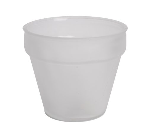ÜVEG KASPÓ V ALAKÚ KÖR  HOMOKFÚJT FEHÉR