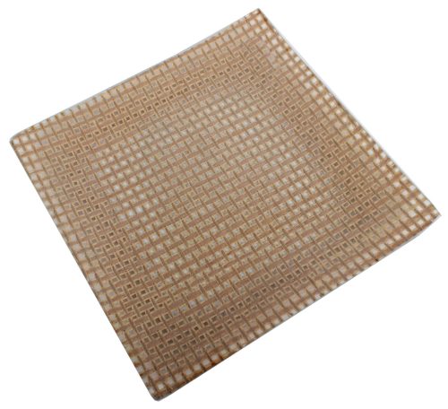 ÜVEGTÁL, RAFFIA RÁCSOS, NATÚR