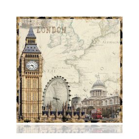 ÜVEG ÜZENŐS FALI KÉP, LONDON