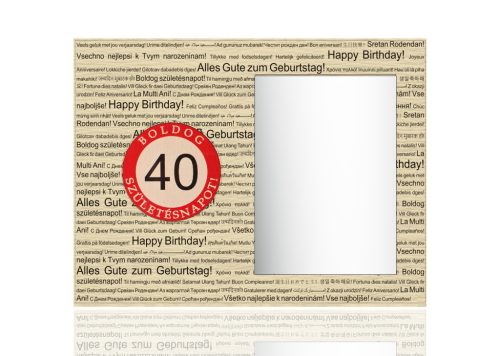 ÜVEG KÉPTARTÓ 40 ÉVES