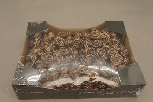 FOAM RÓZSAFEJ 120  DARABOS GLITTER RÉZ