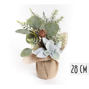 ASZTALDÍSZ, EUKALIPTUSSZAL, JUTAZSÁKOS, ZÖLD
