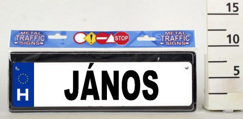 RENDSZÁMTÁBLA JÁNOS